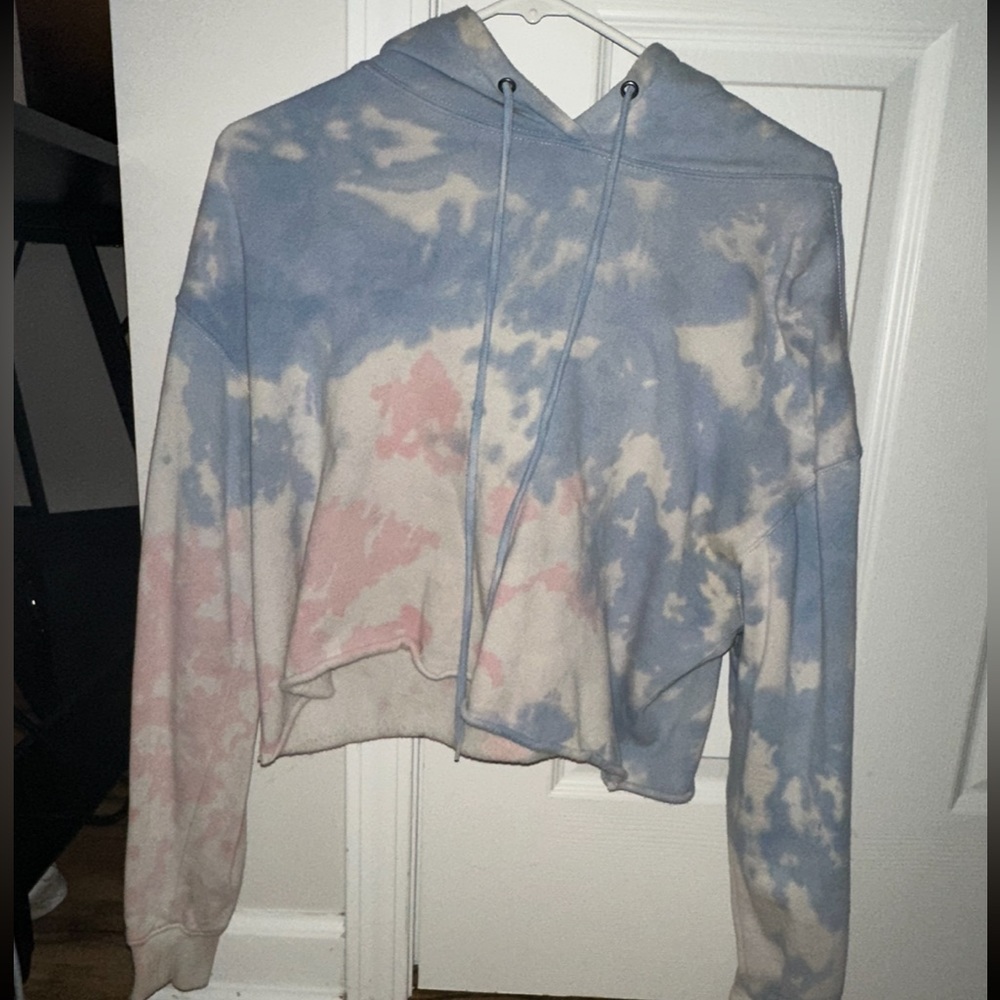 Cropped Tie Dye Hoodie
